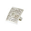 Серебряное кольцо в форме квадрата с резным узором 10020552А10